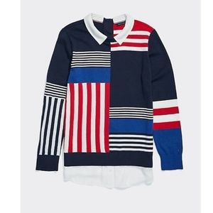 Tommy Hilfiger Stripe Twofer Sweater